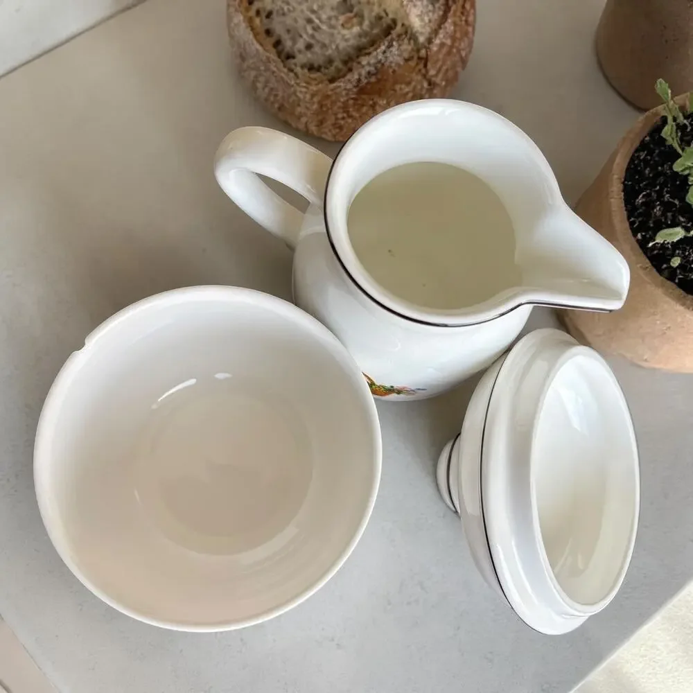 Villeroy & Boch Naif Creamer Sugar Bowl Set Country Farmhouse Village